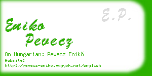 eniko pevecz business card