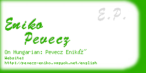 eniko pevecz business card